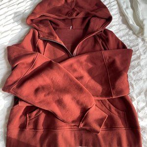 Lululemon Scuba Oversized Half Zip Hoodie Date Brown Size XS/S